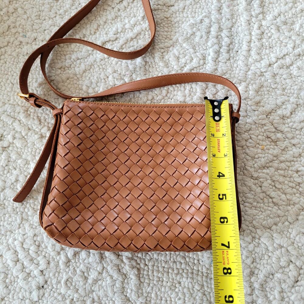 Madewell Hand Woven Leather Crossbody bag Brown Small Mini - Picture 7 of 7